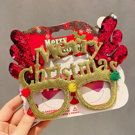 Christmas Elk Glasses Frame Dress Up Couple