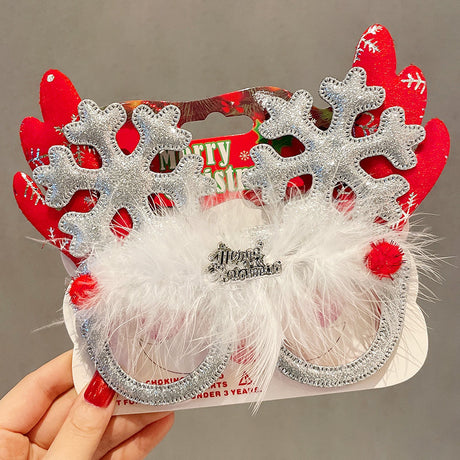 Christmas Elk Glasses Frame Dress Up Couple