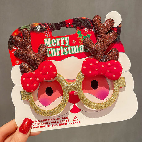 Christmas Elk Glasses Frame Dress Up Couple