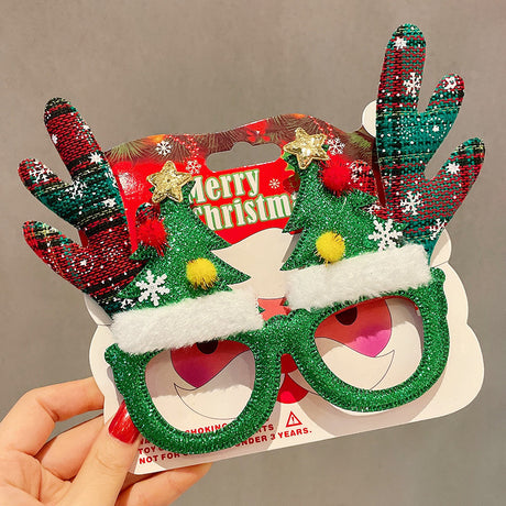 Christmas Elk Glasses Frame Dress Up Couple