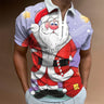 Christmas Series Lapel New Casual Short Sleeve