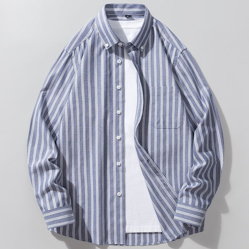 Camisa Oxford de manga larga para hombre