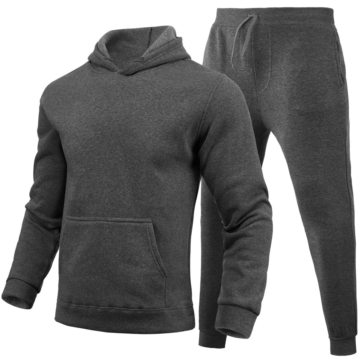 Slim Fit Solid Color Hoodie Suit Men's Clothing