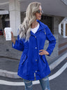 Hooded Zipper Raincoat Coat For Women