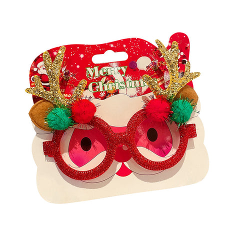 Christmas Elk Glasses Frame Dress Up Couple