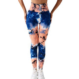 Tie-dyed Fitness For Women High Waist Hip Lift Sports Yoga Pants