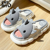 Animals Slippers Women Platform Shoes Cute Cartoon Thick Sole Home Slippers Bear Slippers Shark Slippers House Children Slippers