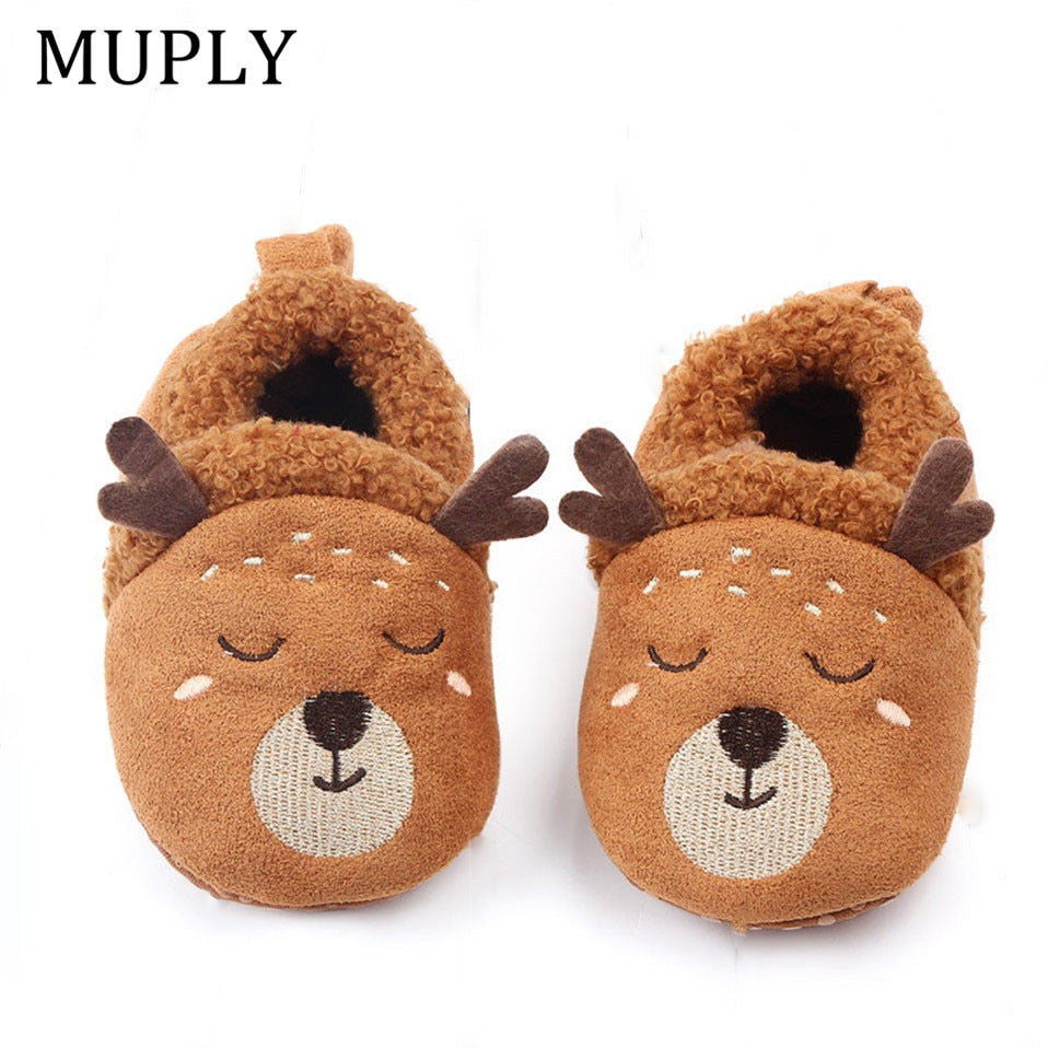 Zapatos de bebé, zapatillas adorables para niños, zapatos de cuna tejidos para bebés y niñas, zapatillas antideslizantes para bebés con dibujos animados bonitos