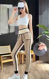 Thick Double Pocket Leggings Outer Wear Latex Shark Pants