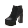 Women's Velvet Warm Leather Boots High Heel