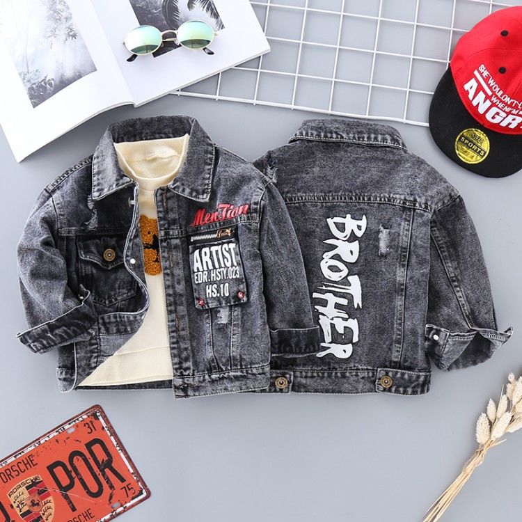 Boys' Denim Jacket Children's Jacket Trendy