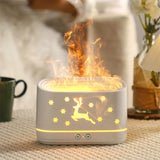 Difusor humidificador de llama de alce, lámpara de ambiente silenciosa para el hogar, decoraciones navideñas para el hogar