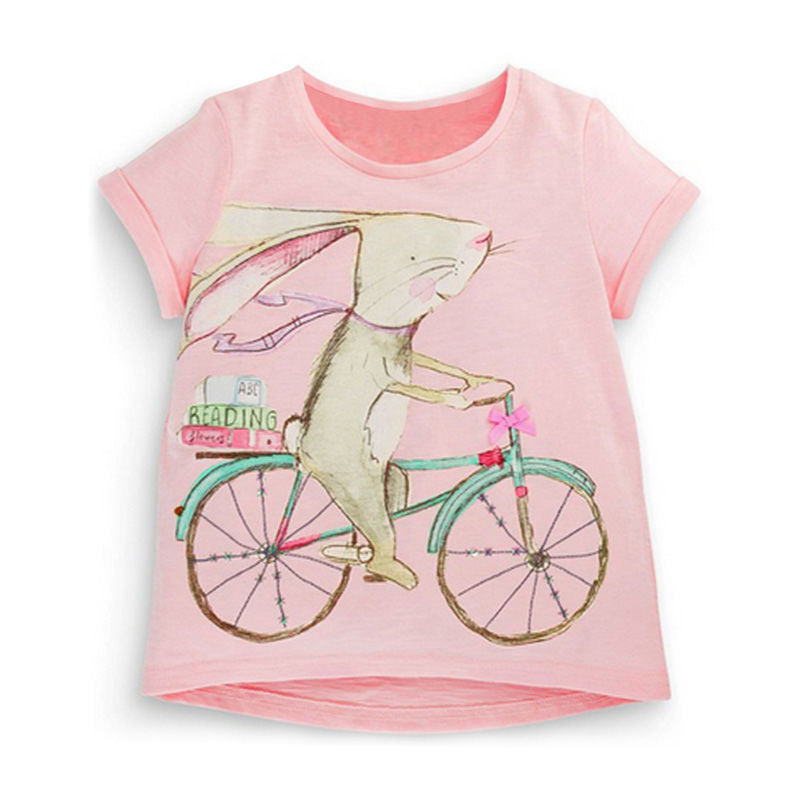 Camiseta Infantil Sencilla Niñas Manga Corta Bebé