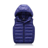 Children's Down Cotton Hooded Thermal Vest Solid Color