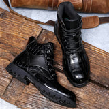 Vintage Men's Mid-top Leather Shoes Fashion