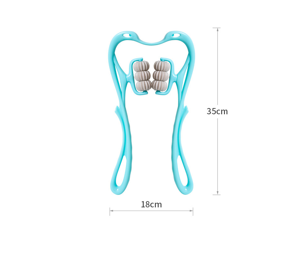 Masajeador de cuello de seis ruedas Manual multifuncional, herramienta de masaje con rodillo para aliviar el masaje