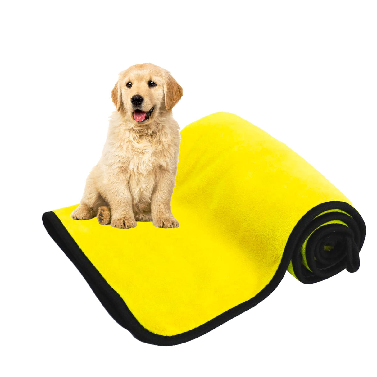 Toallas para Perros para Secar Toalla De Secado para Perros Toalla De Baño para Perros, Toallas para Perros Y Gatos De Secado Rápido Toallas De Fibra Suave Bata Súper Absorbente Toalla De Microfibra Suave De Secado Rápido para Perros, Gatos Amarillo