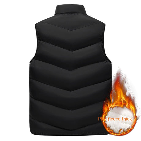 Down Cotton Vest Winter Fleece-lined Warm Berber Fleece Vest Men's Thickened Youth Coat