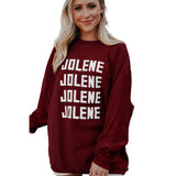 Hour Round Neck Letter Print Pullover Women's Sweater Base