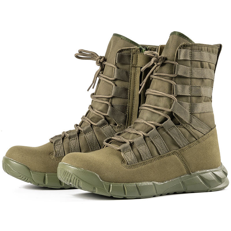 New High Top Combat Green Desert Boots Lightweight