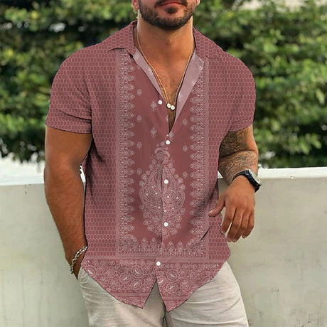 Printed Fashion Short Sleeve Polo Shirt