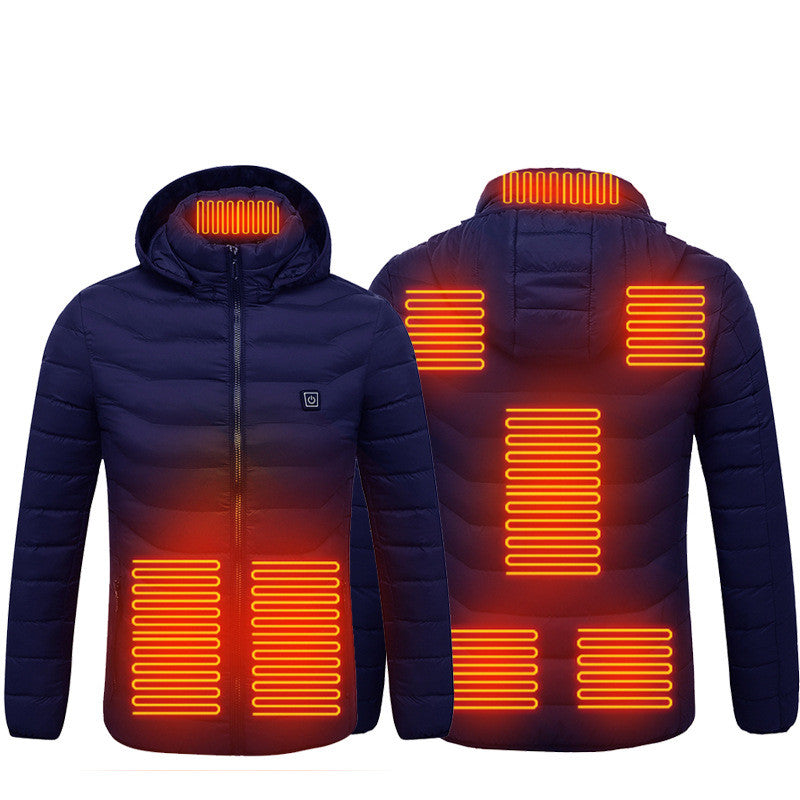 Nuevo Chaqueta calefactora, chaqueta eléctrica USB, abrigo de algodón, calentador, ropa térmica, chaleco calefactor, ropa de hombre, invierno