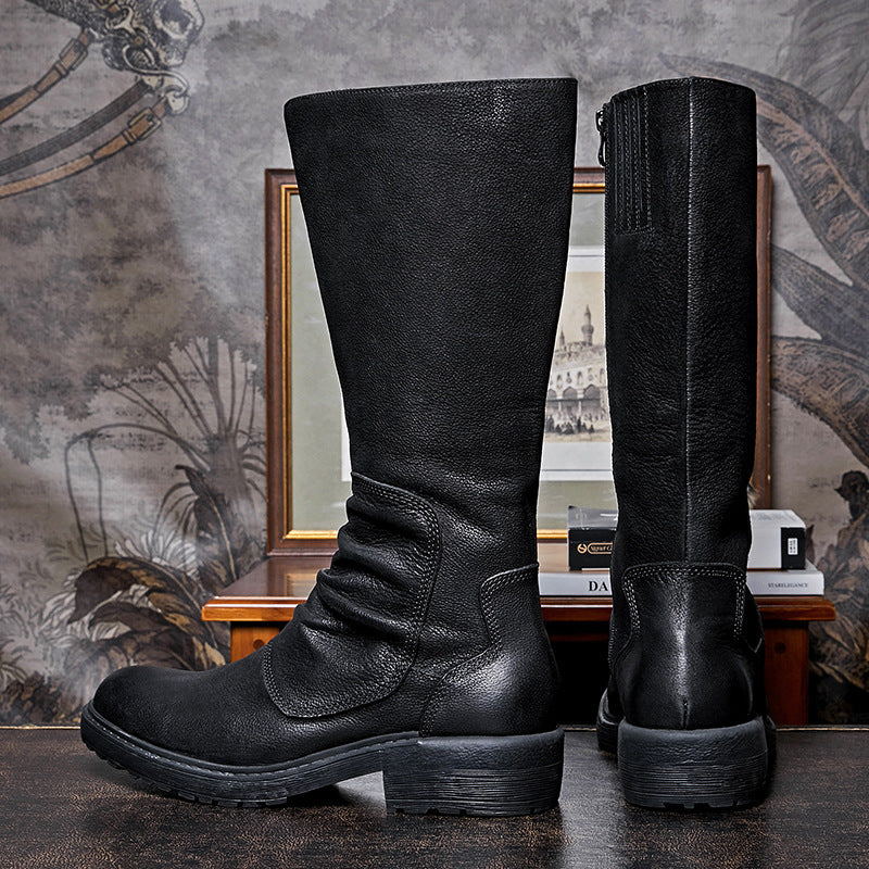 Men's Platform High Top Zip Boots