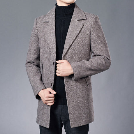 Woolen Woolen Coat Men's Autumn Winter Business In Britain