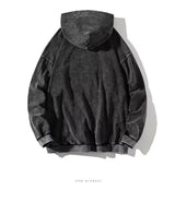 Heavy Washed Sweatshirt Men's Coat