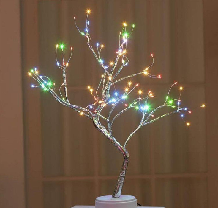 Nueva luz de colores, LED de cielo estrellado, alambre de cobre, lámpara de árbol de arroz