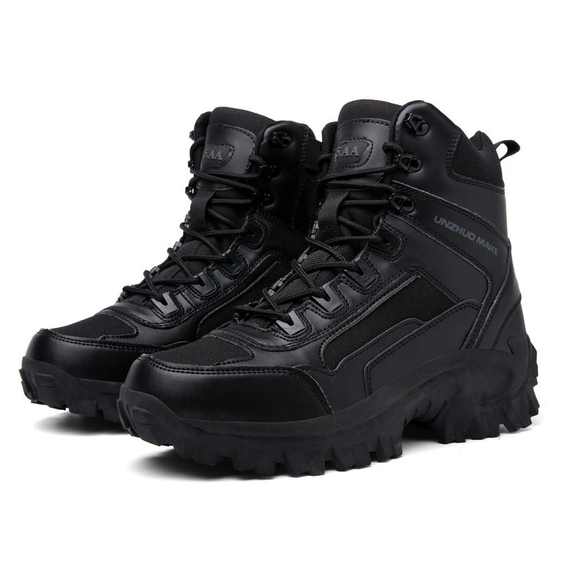 Combat Fall Winter Men High-top Outdoor Training Combat Hiking Desert Warm Snow Boots