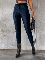 European And American Matte Leather Pants