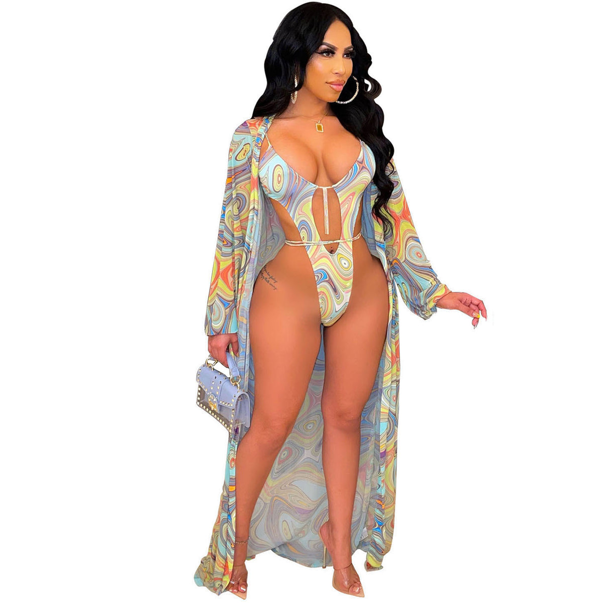 Women's Printed Swimsuit Two-piece Suit