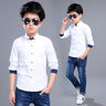 Children's White Shirts In The Big Boys Slim Thin Shirt Trend