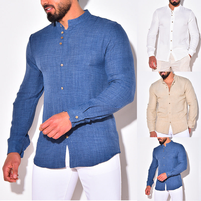 Men's Fashion Cotton And Linen Casual Shirt