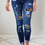 Women's Patch Stretch Skinny Jeans