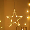 Guirnalda de luces LED navideñas con forma de estrella, cortina de luces para interior, dormitorio, decoración de fiesta en casa, muñeco de nieve, árbol de Navidad, luces navideñas