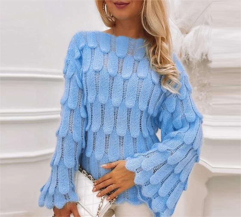 Autumn And Winter Elegant Texture Knitted Sweaters Women's Clothing