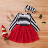 Vestido de princesa de hilo de red para niñas navideñas