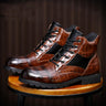 Vintage Men's Mid-top Leather Shoes Fashion