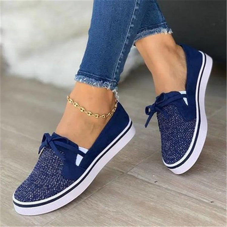 Fall New Flat Shoes Female Low Top Shallow Mouth