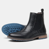 Men's Fashion Casual Mid-top Carved Ankle Boots