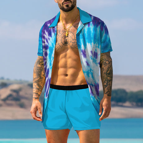 Colorful 3D Printed Vacation Suit For Men