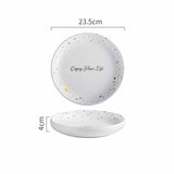 Household Simple Ceramic Terrazzo Plate Tableware