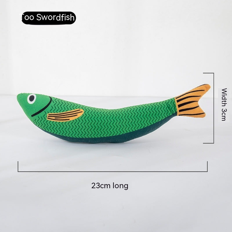 Cat Mint Self-Hi Simulated Fish Molar Toy