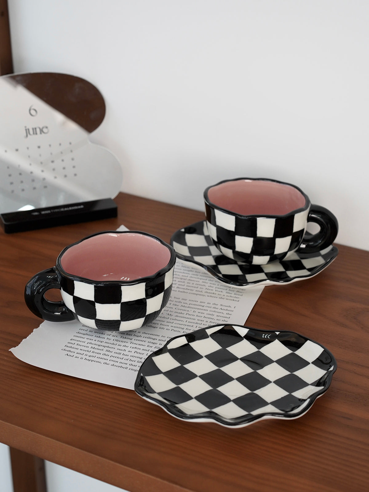 Black And White Checkerboard Mug Creative Net Red Mug