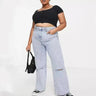 Plus Size Fashion Jeans Women's Trousers Fat Women's Trousers