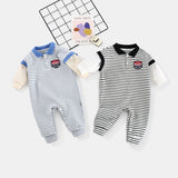 Baby Onesies Striped Male Baby Newborn Clothes Baby Autumn Clothes