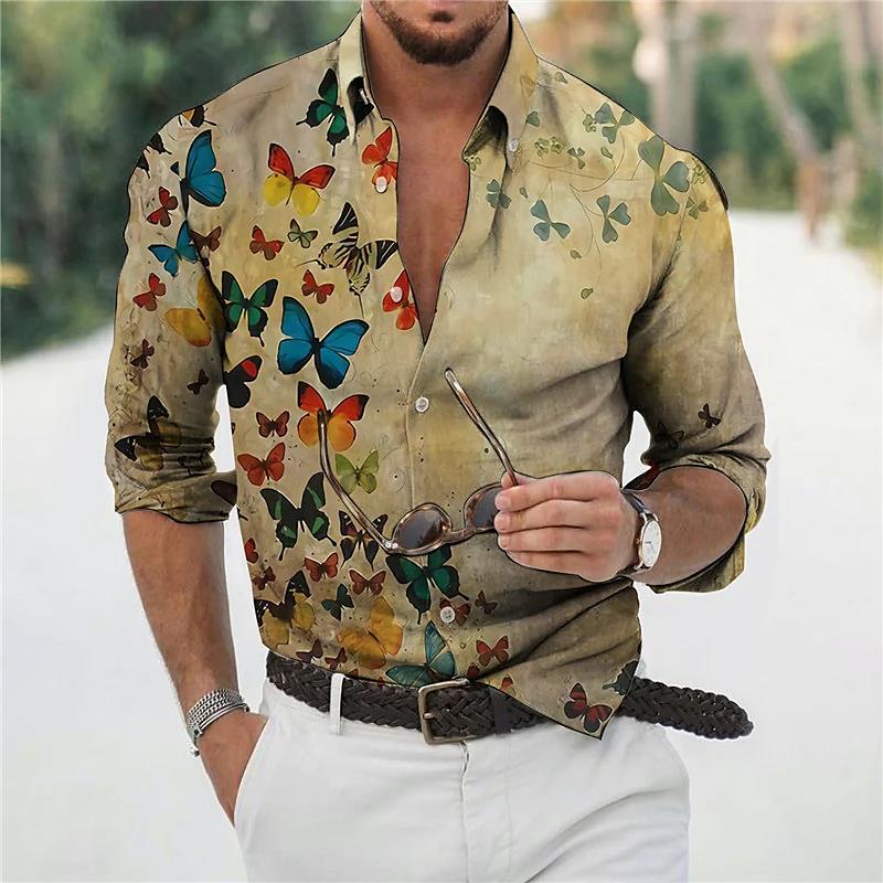 Camisa floral suelta para hombre Playa Retro