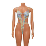 Women's Printed Swimsuit Two-piece Suit